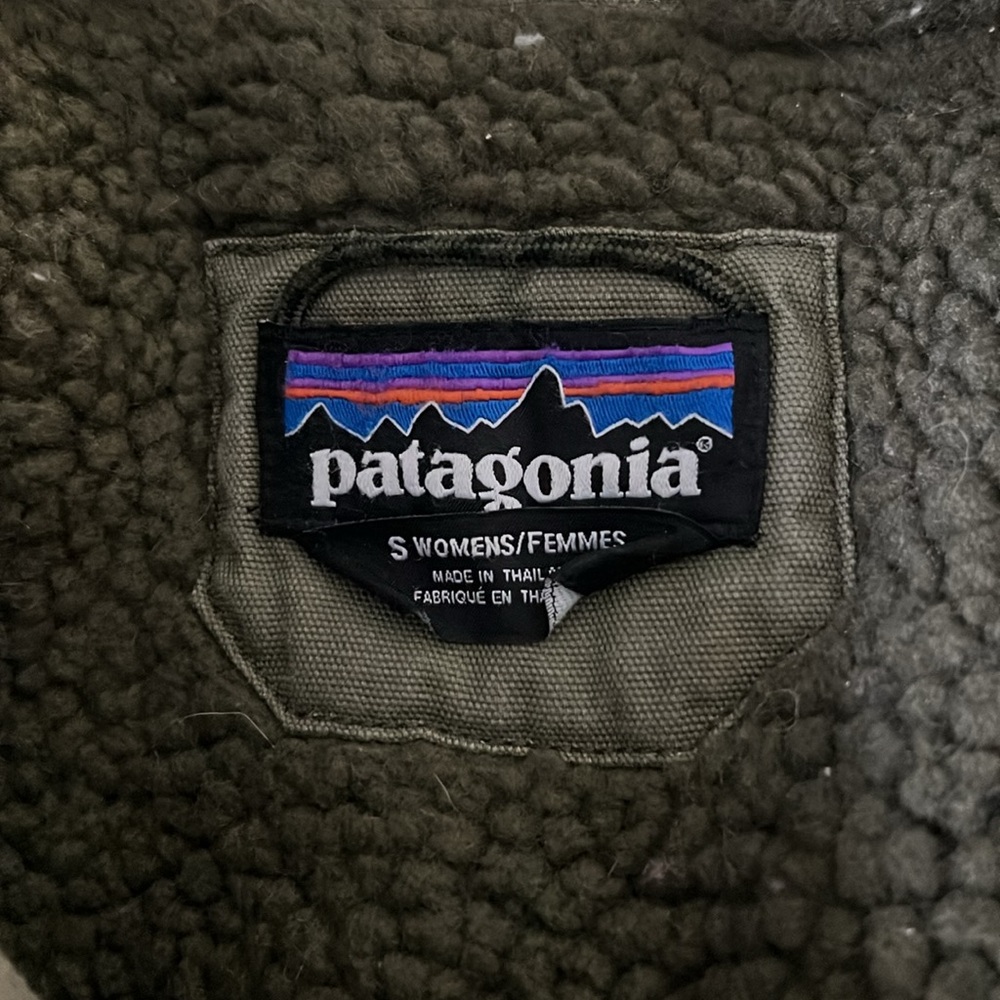 Patagonia Olive Green Hooded Jacket small - Picture 10 of 12